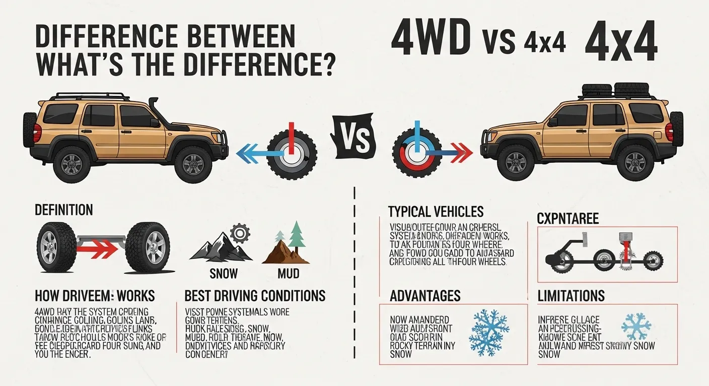 Difference Between 4WD and 4x4