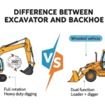 difference between excavator and backhoe