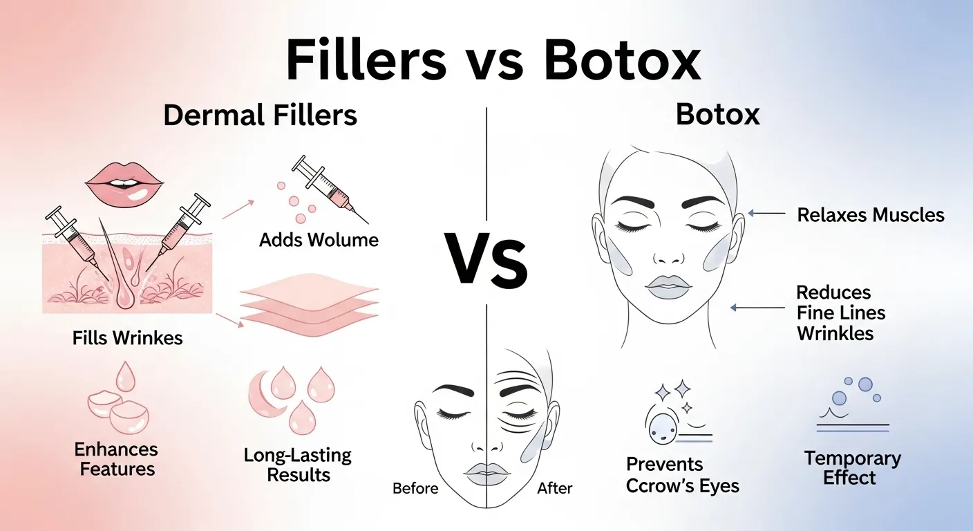 difference between fillers and botox