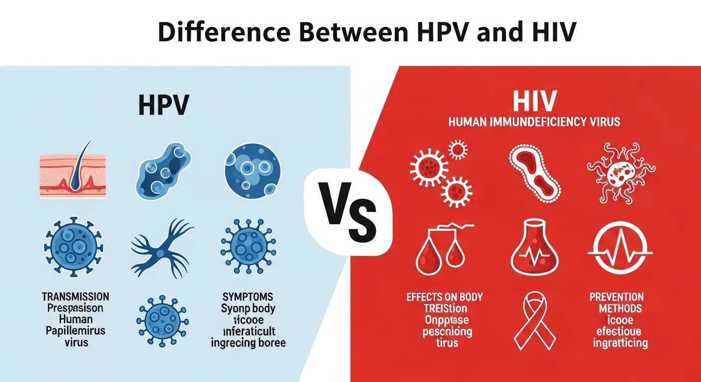 difference between hpv and hiv