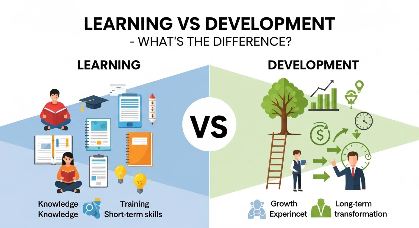 difference between learning and development