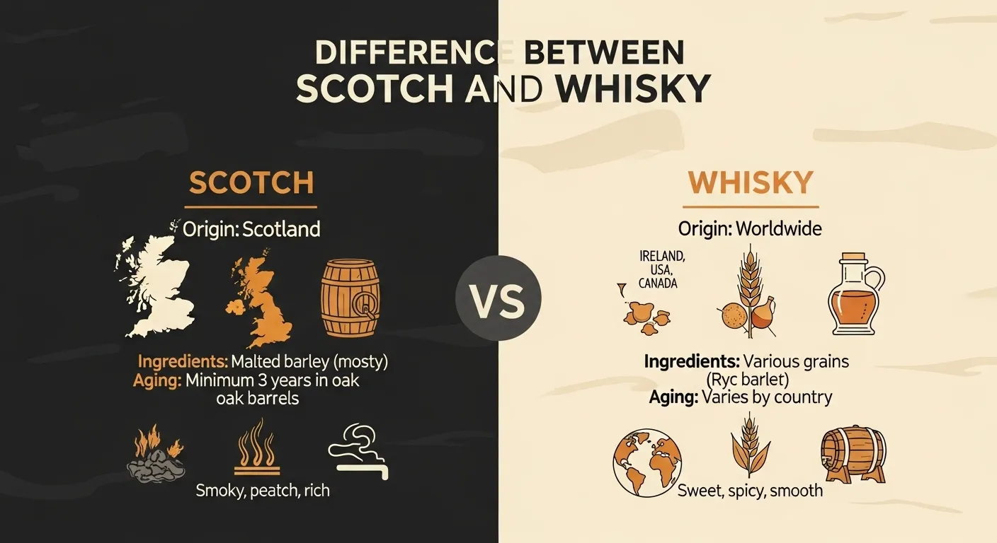 difference between scotch and whisky