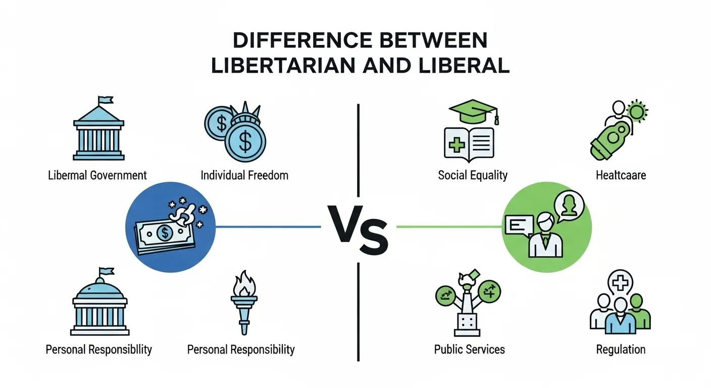 difference between libertarian and liberal