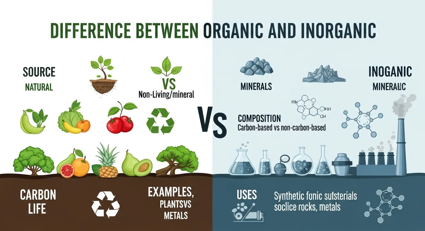 difference between organic and inorganic