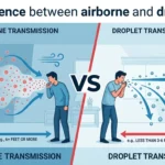 difference between airborne and droplet