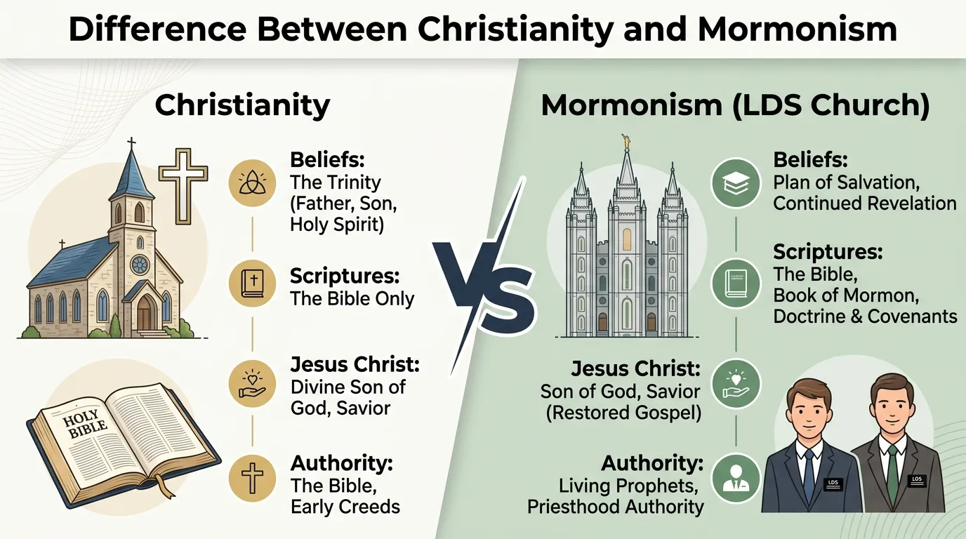 difference between christianity and mormonism