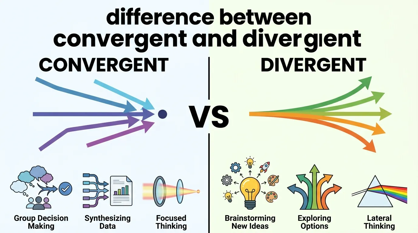difference between convergent and divergent