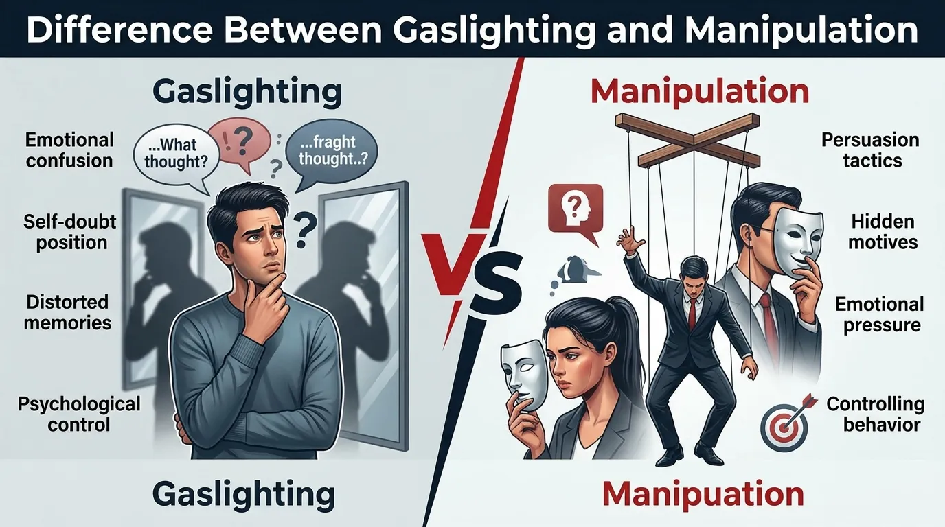 difference between gaslighting and manipulation