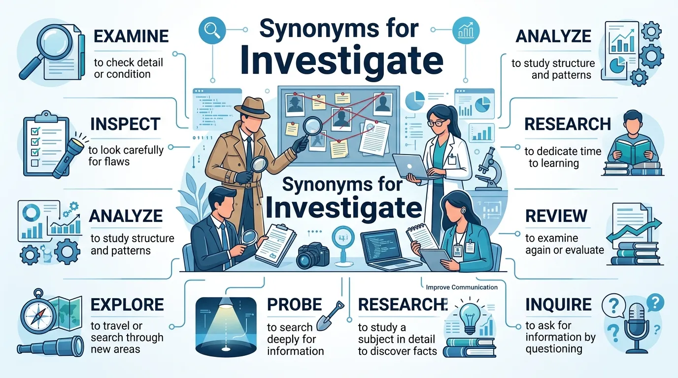synonyms for investigate