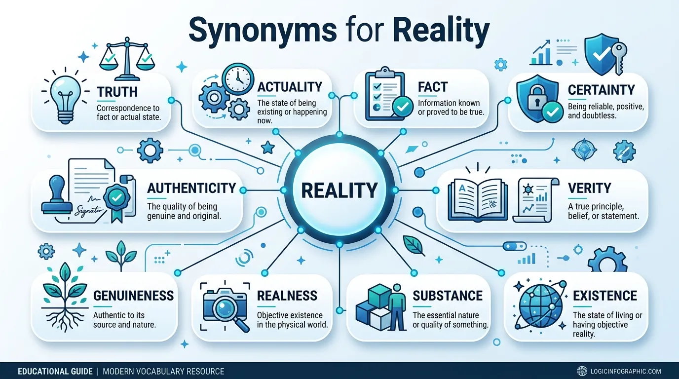 synonyms for reality