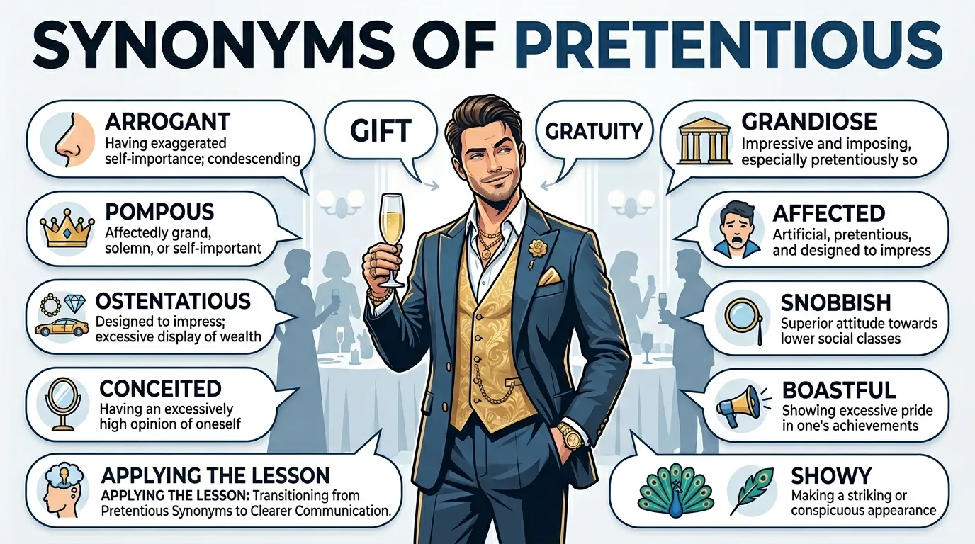 synonyms of pretentious